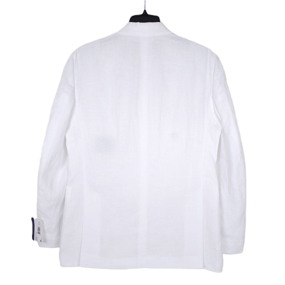Tommy Hilfiger Mens Modern Fit Linen Sport Coat Blazer 46R White Solid NWT - Picture 3 of 7